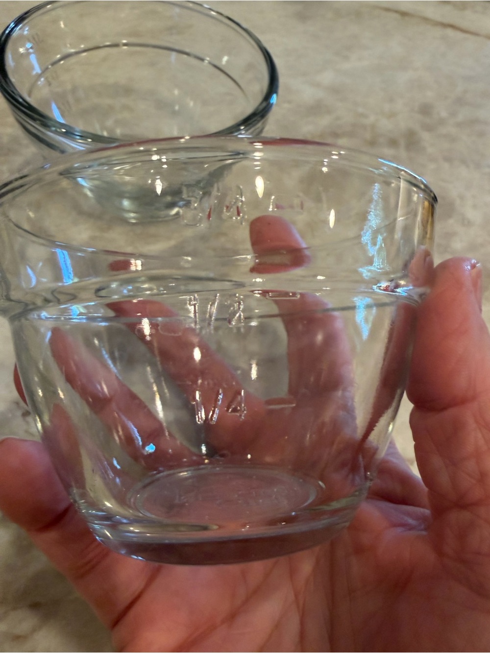 Pampered chef glass prep bowls 3/4 cup set of 4